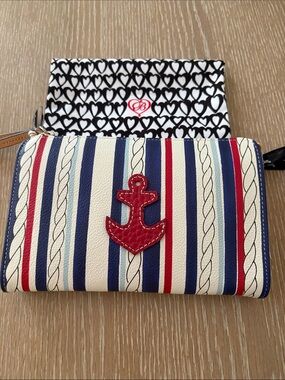 Brighton - Fair Winds Pouch - Nautical Red, Navy & Cream Purse
